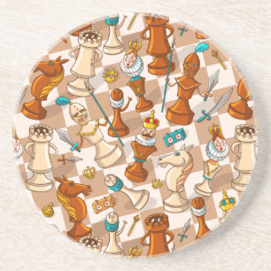 Schachkampf Getränkeuntersetzer