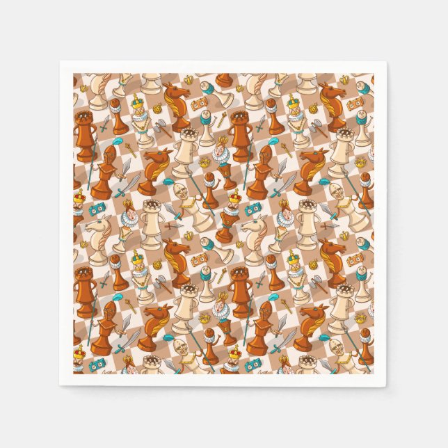 Schachkampf Serviette (Vorderseite)