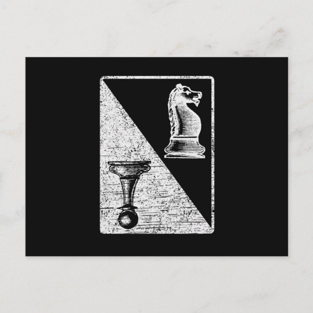 Schachkarte Checkmate Spielerplatine - Geschenk Postkarte (Vorderseite)