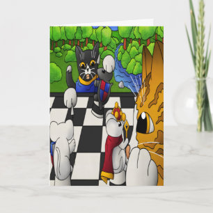 Schachkatzen im Park Karte