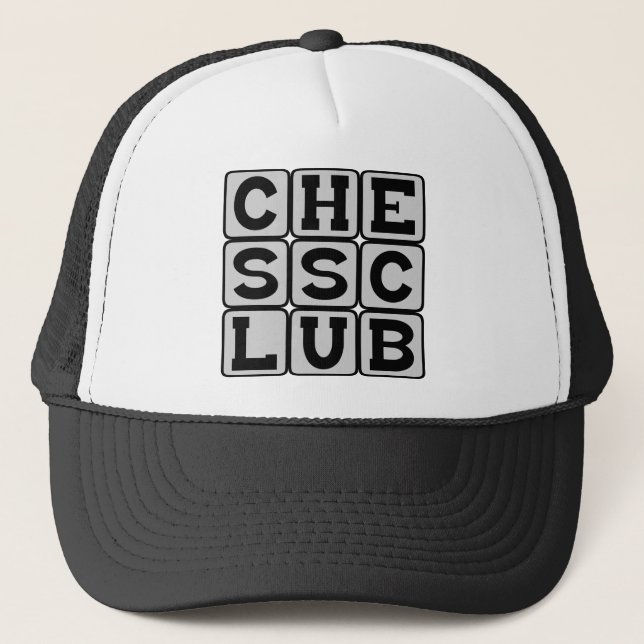 Schachklub, Schachmatten Truckerkappe (Vorderseite)