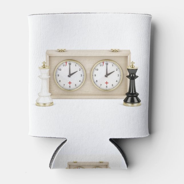 Schachkönige und Schachuhr Dosenkühler (Vorderseite)