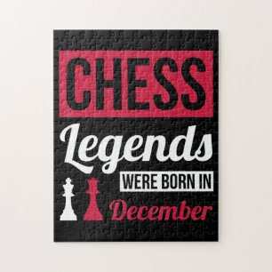 Schachlegenden waren im Dezember geboren Geburtsta Puzzle