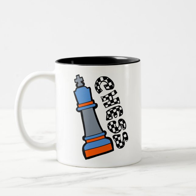 Schachmänner Zweifarbige Tasse (Links)