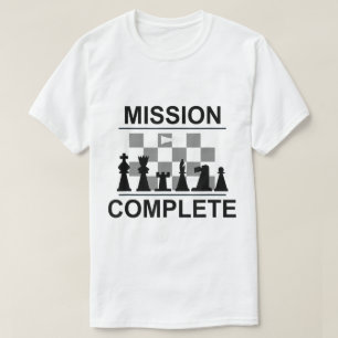 Schachmatt-Design 'Mission erfüllt' T-Shirt