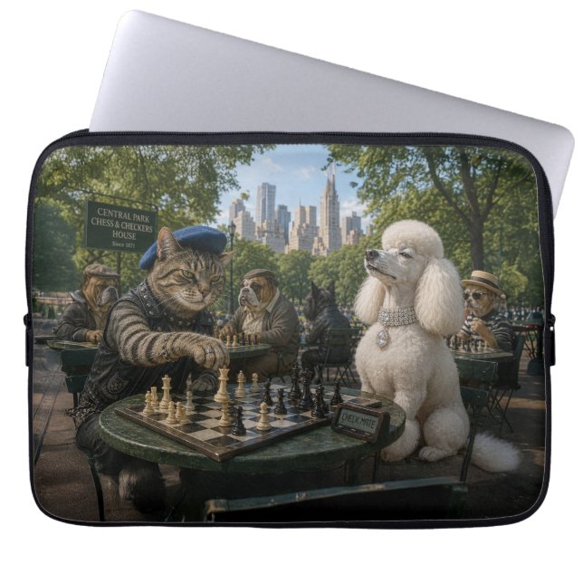 Schachmatt im Central Park Nr. 1 Laptopschutzhülle (Vorderseite)