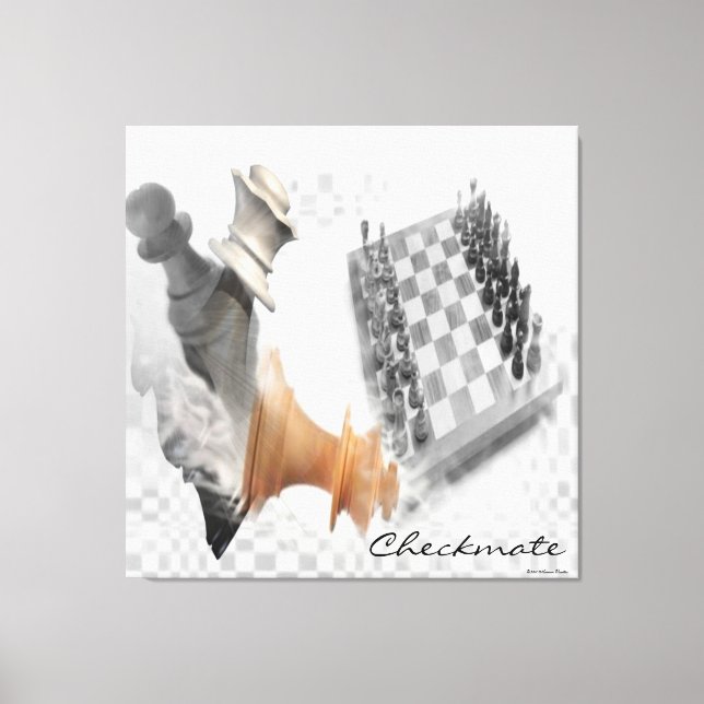 Schachmatt Leinwand mit Umrandung (Vorderseite)