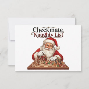 Schachmatt Schlimme Liste Weihnachten Santa Schach Dankeskarte