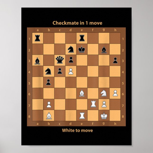 Schachmatt, spielen Sie einfach Schachzettel Graph Poster (Vorne)