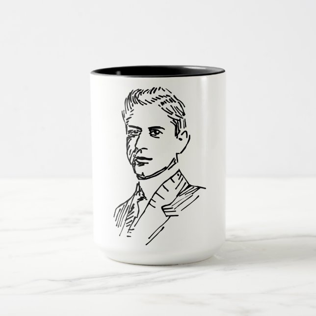 Schachmeister Jose Raul Capablanca Portrait Tasse (Zentrum)