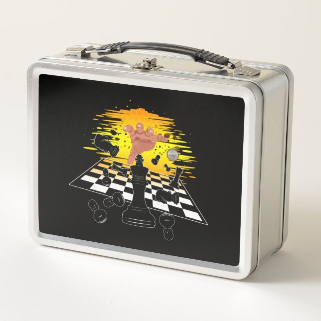 Schachmeister Metall Brotdose (Vorderseite)