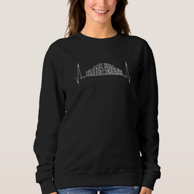Schachpartien für Schach Sweatshirt (Vorderseite)