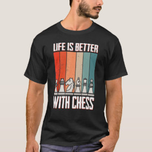 Schachpartien im Schach-Club mit Schach-T-Shirt T-Shirt