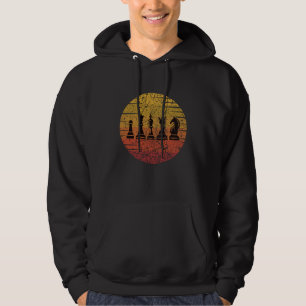 Schachpartien Retro Hoodie