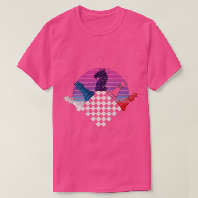 Schachpartien Schachbrettschachmatte Schach T-Shirt (Design vorne)