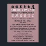 Schachpartien, Schachklub Werbung Flyer<br><div class="desc">Schachpartien,  Schachklubwerbung Flyer beim Business Card Store.</div>