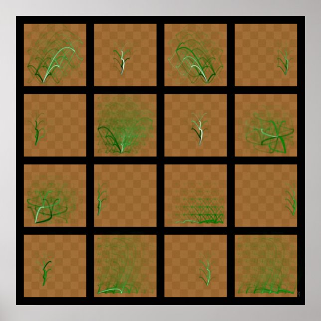 Schachpartien, verglichen (grüne Linien) Poster (Vorne)