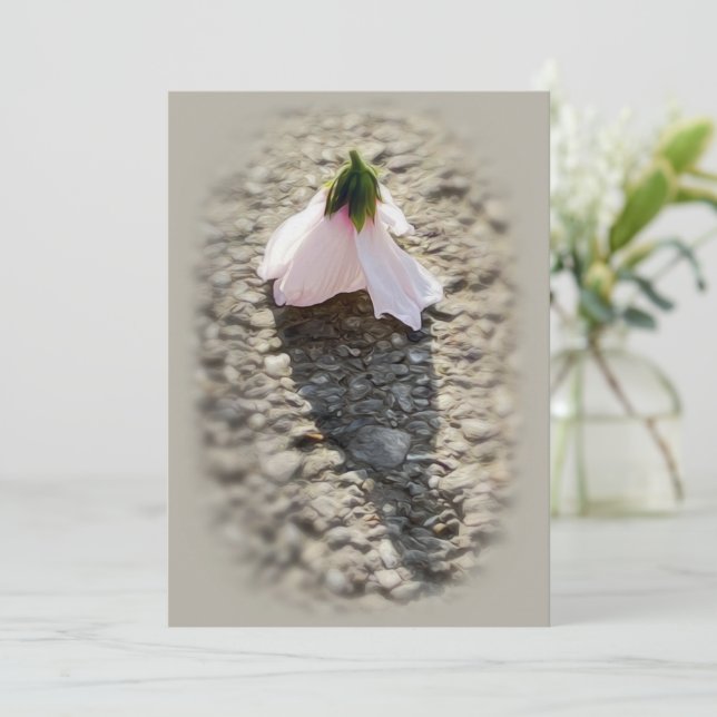 Schachpflaster-Blume Einladung (Stehend Vorderseite)