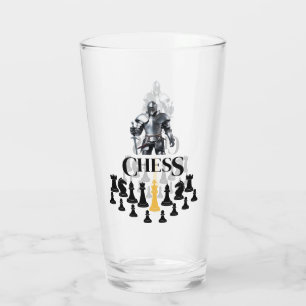 SchachRitter mit Schwert Glas