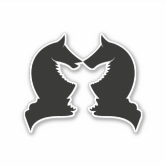 Schachritter und Adler Aufkleber