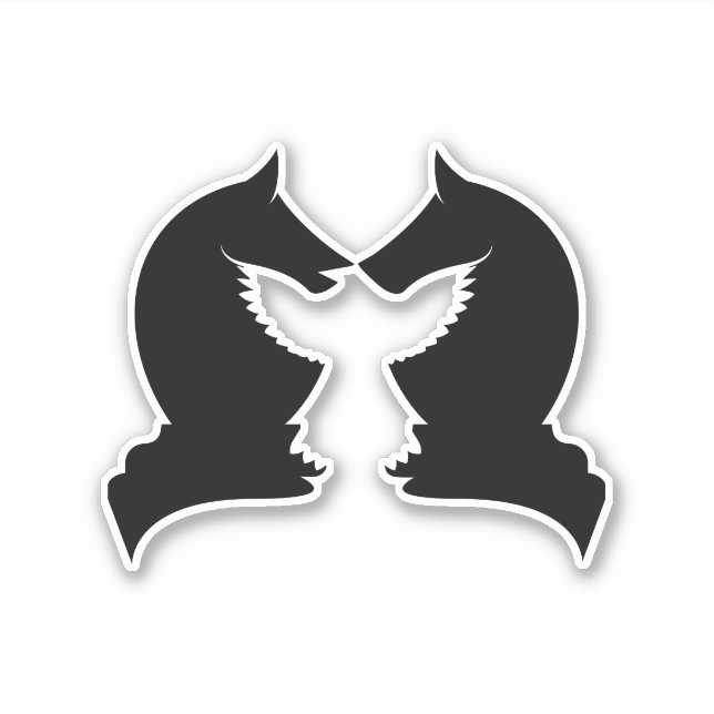 Schachritter und Adler Aufkleber (Vorderseite)