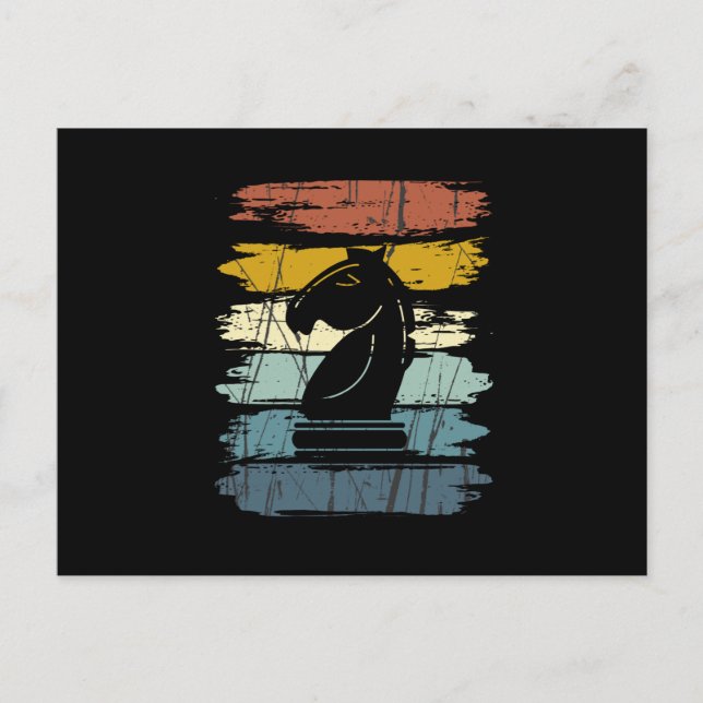 Schachrost Retro Postkarte (Vorderseite)