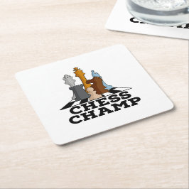 Schachschach Rechteckiger Pappuntersetzer