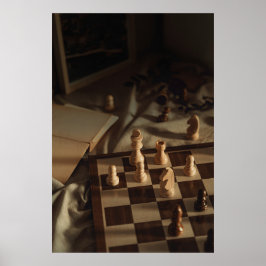 Schachschule Kunstfoto Poster