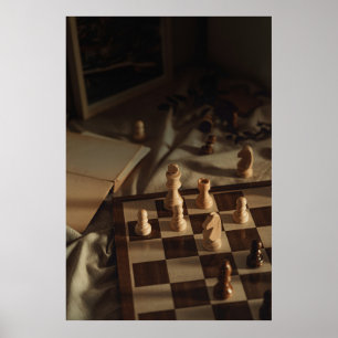 Schachschule Kunstfoto Poster