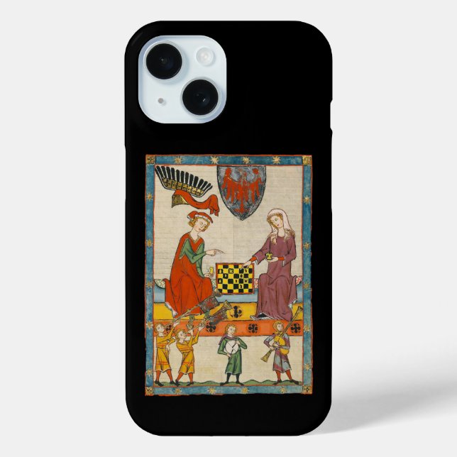 Schachspiel 14. Jahrhundert Codex Manesse Case-Mate iPhone Hülle (Rückseite)