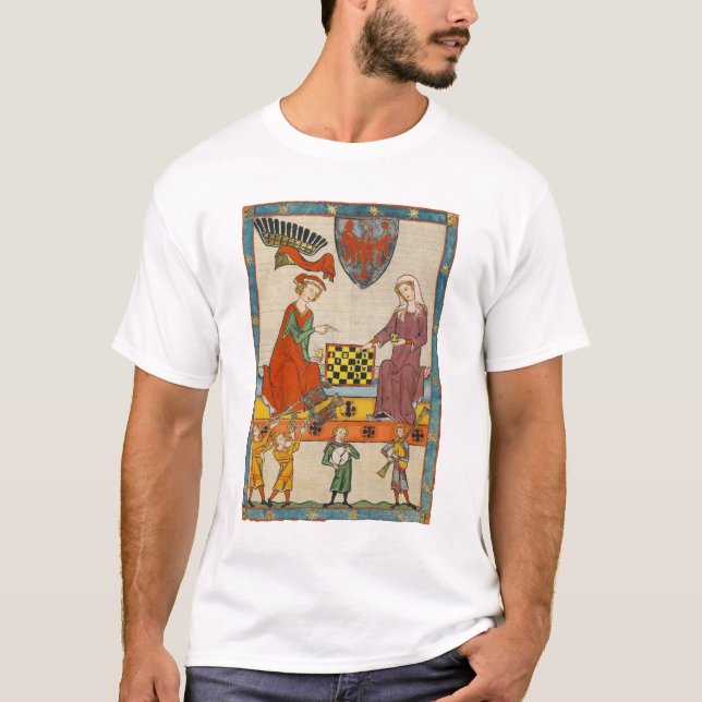 Schachspiel 14. Jahrhundert Codex Manesse T-Shirt (Vorderseite)