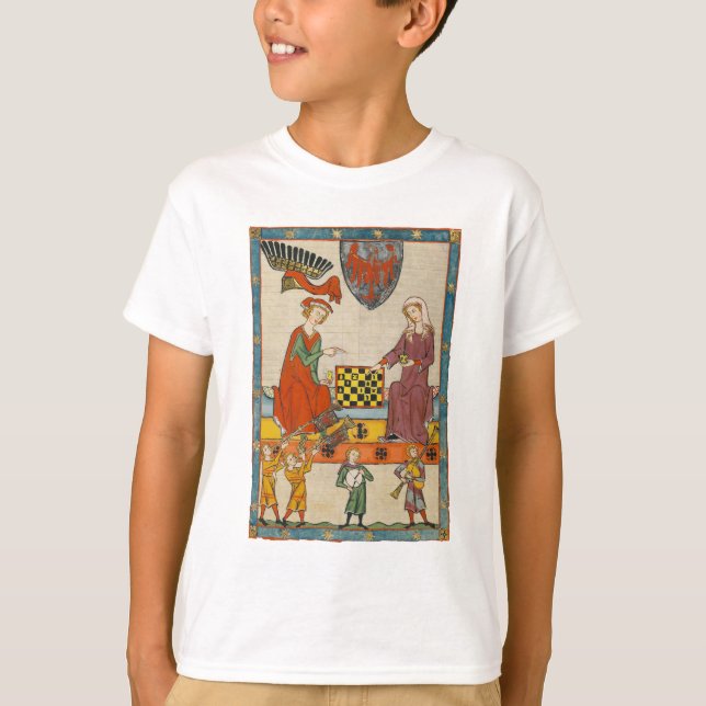 Schachspiel 14. Jahrhundert Codex Manesse T-Shirt (Vorderseite)