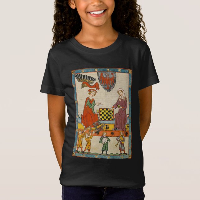 Schachspiel 14. Jahrhundert Codex Manesse T-Shirt (Vorderseite)