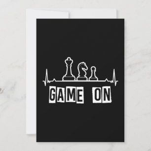 Schachspiel auf dem Schachmatt-Spielbrett-Geschenk Einladung