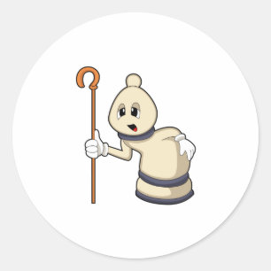 Schachspiel Bischof von Schach Runder Aufkleber