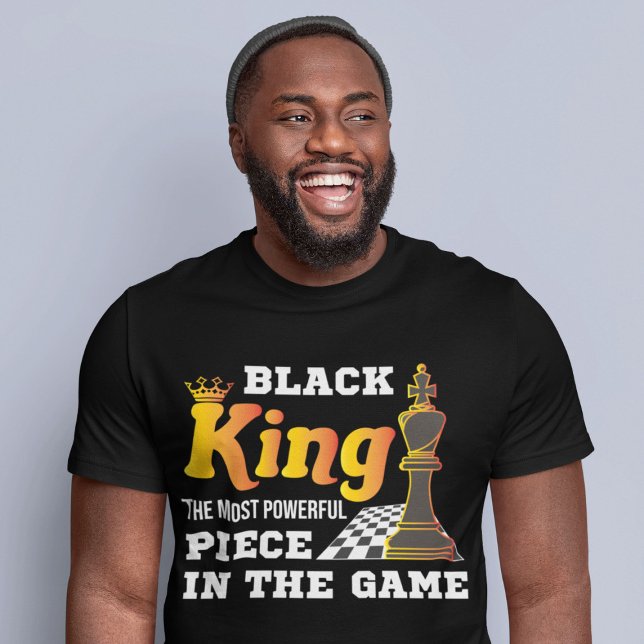 Schachspiel Black King Am mächtigsten Afrikaner T-Shirt (Von Creator hochgeladen)