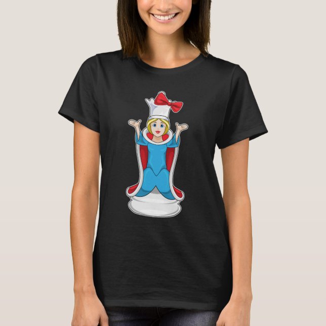 Schachspiel Queen Schach Board T-Shirt (Vorderseite)