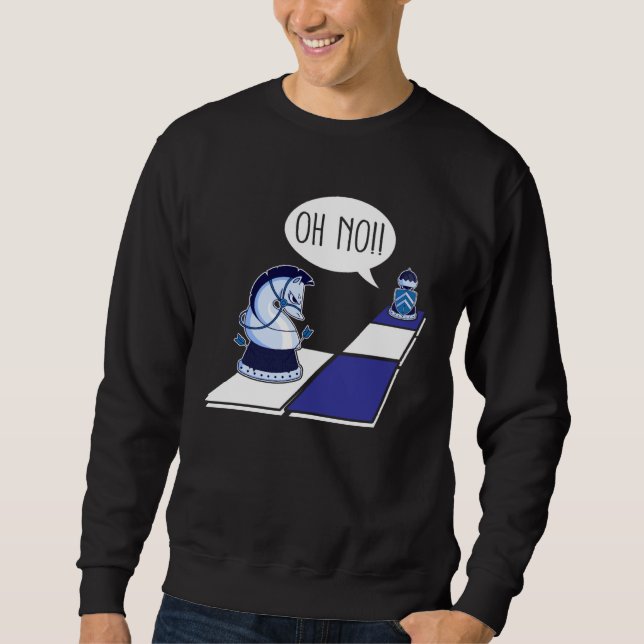 Schachspiel & Schachmatt Schachbrett Sweatshirt (Vorderseite)