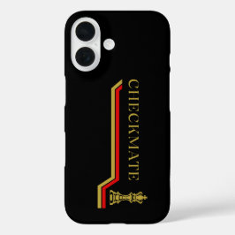 Schachspiel Schachmatt schwarzes Gold iPhone 16 Hülle