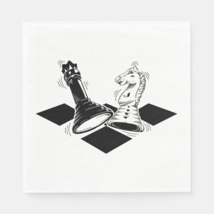 Schachspiel Serviette