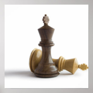 Schachspiel über Poster