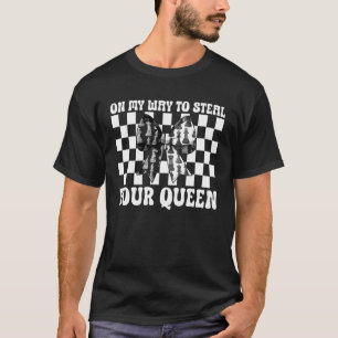Schachspieler beherrscht Schachmädchen auf meinem  T-Shirt