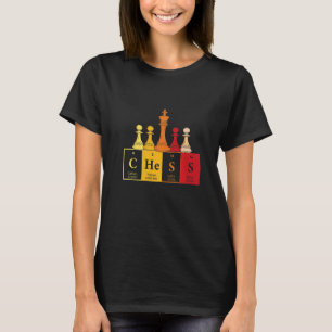 Schachspieler Brettspiel Großmeister Periodensyste T-Shirt