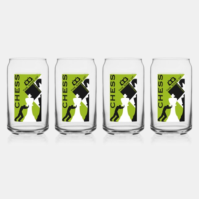 Schachspieler Dosenglas (Vorderseite)