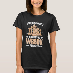 Schachspieler Schach Lover Schachbrettspiel Checkm T-Shirt