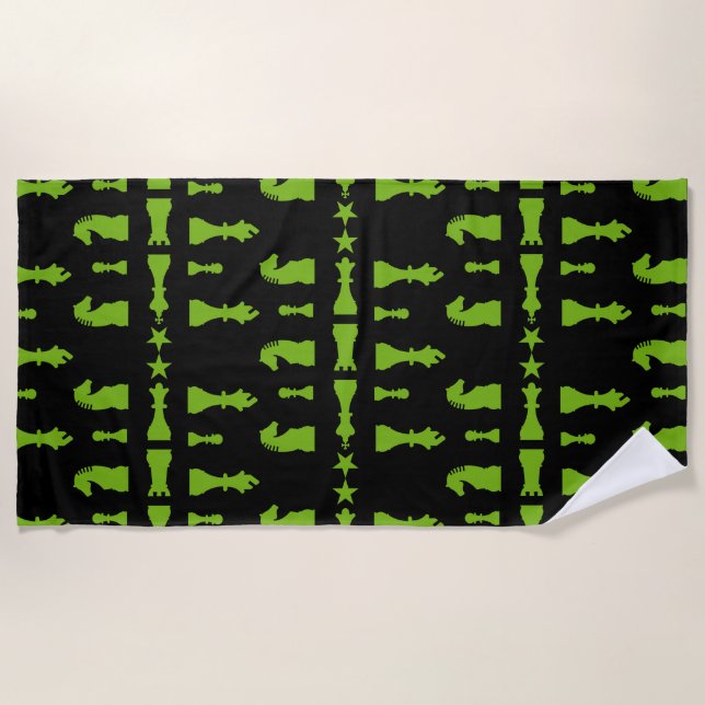 Schachspieler Strandtuch (Vorderseite)