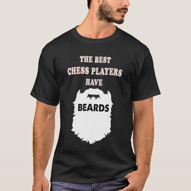Schachspielerbärte für das King Mind Game Bartded  T-Shirt (Vorderseite)