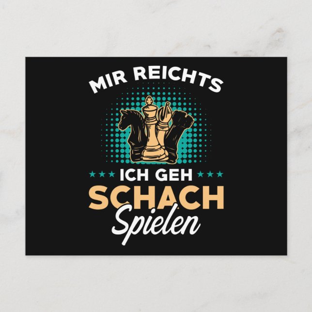 Schachspielgeschenk Postkarte (Vorderseite)
