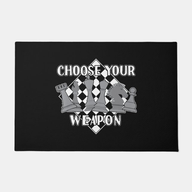 Schachspielstrategie als Geschenk für einen Schach Fußmatte (Vorderseite)