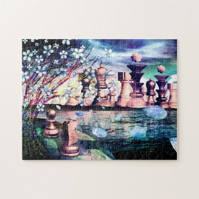 Schachstadt-Fantasie "Coming Zuhause" Puzzle (Horizontal)